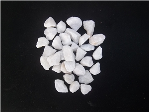 Fargo Pure White Aggregates, China White Stone Gravels, Snow White Marble Pebble Stones