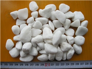 Fargo Pure White Aggregates, China White Stone Gravels, Snow White Marble Pebble Stones