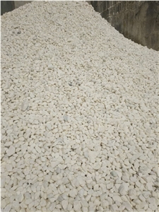 Fargo Pure White Gravels, China White Aggregates, Snow White Marble Gravels, White Stone Pebbles