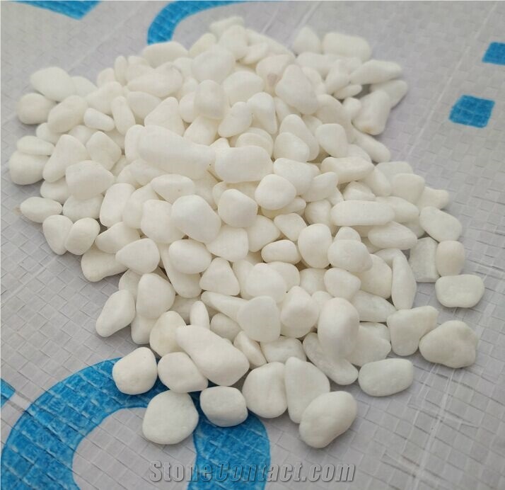 Fargo Snow White Gravels, China White Aggregates, White Marble Pebble Stone