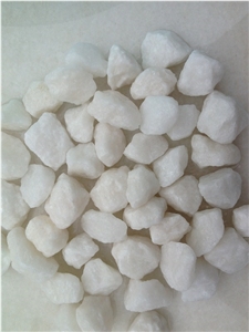 Fargo Snow White Marble Aggregates, Pure White Gravels, China White Stone Gravels, White Pebble Stone