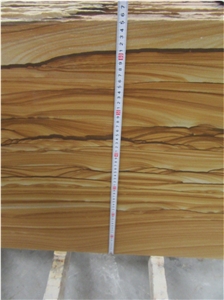 China Yellow Wood Vein Sandstone Slabs & Tiles, Floor Covering Tiles