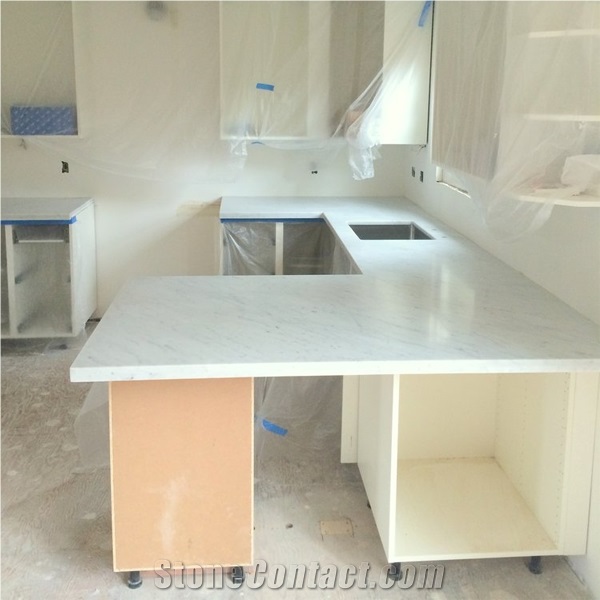 Carrara White Marble Bathroom Kitchen Tops/Carrara White Marble Countertops/Carrara White Stone Marble Kitchen Tops/Carrara Bianco White Marble Bathroom Kitchen Countertops