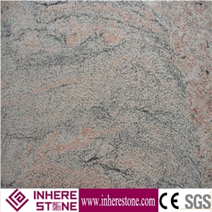 China Cheaper Multi-Color Red Grey Granite Flamed Tile, Tile for Floor or Wall