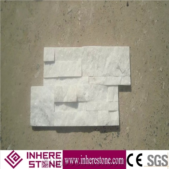 China White Quartzite Cultured Stone for Wall Cladding