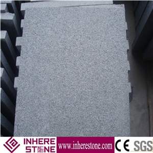 Exterior Floor G654 Flamed Brushed Granite Tile,Sesame Grey,Snow Flake Grey, China Impala Black Granite Grey Falmed Granite Tile &Slab