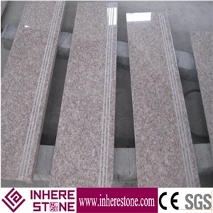 G611 Pink Granite Polished Stair, G611 China Pink Granite Step