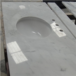 Hot Sale Bianco Carrara Marble Bathroom Countertop