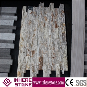 Indoor Decoration Beige Limestone Mosaic Tile,Split Face Mosaic,Linear Strips Mosaic for Wall or Floor