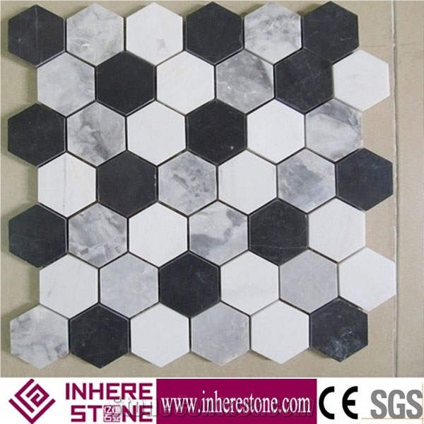 Mosaic Tile,Marble Mosaic,Stone Mosaic,Hexagon Mosiaic Tile