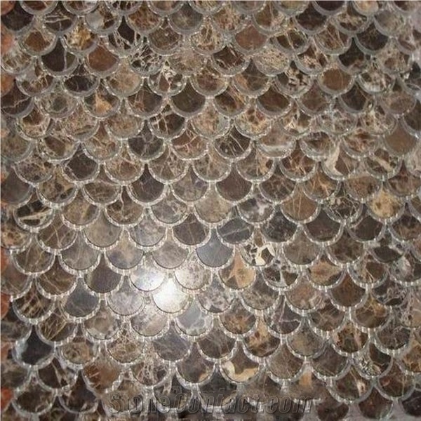 Natural Marble Stone Fish Scale Mosaic Tile
