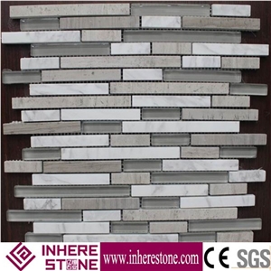 Shallow Wooden Of Marble Mosaic Tile