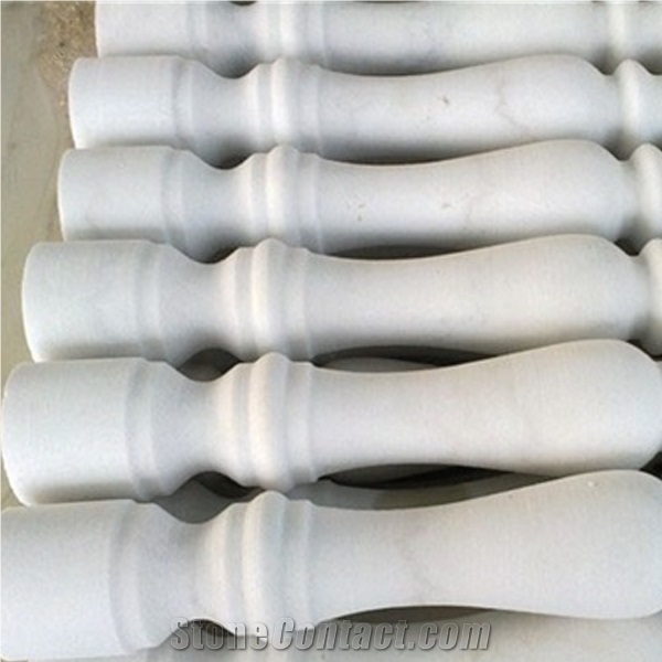 White Marble Balustrade & Railings,China Pure White Marble Balustrade & Railings
