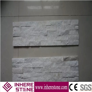 White Quartzite Cultured Stone Veneer,Cultured Stone Wall Cladding, Ledger Stacked Stone Veneer,Thin Ledgestone Veneer