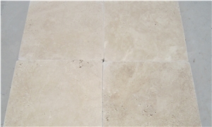 beige Travertine 3cm Pattern Tumbled tiles & slabs, floor covering tiles, walling tiles 