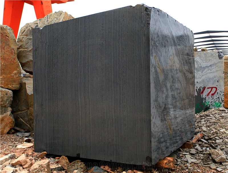 High Quality Black Wood Marble Blocks (Exclusive Quarry)