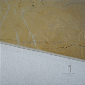12 X24 Composite Polished Amarillo Oro Brown Marble Tiles Laminated Marble