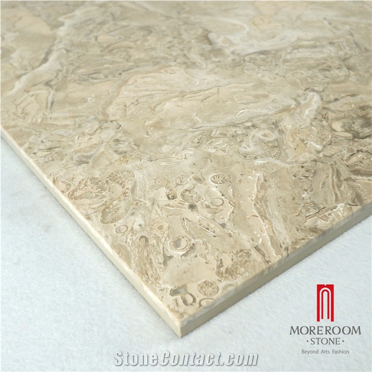 36 X36 Polished Oman Rose Beige Composite Marble Tiles with Porcelain Backing Laminate Marble Price