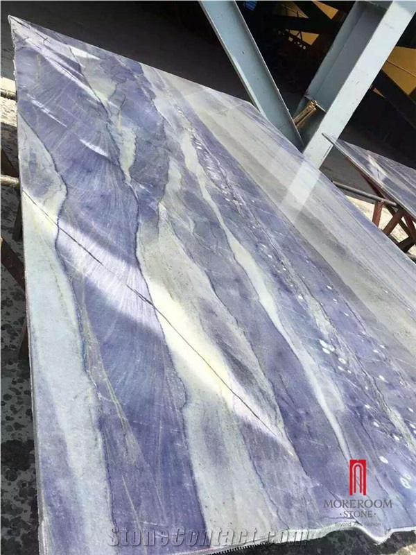 Azul Imperial Quartzite Tiles & Slabs, Blue Polished Quartzite Floor Covering Tiles
