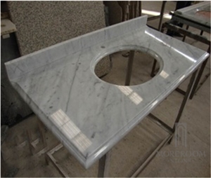 Carrara White Marble Kitchen Countertop