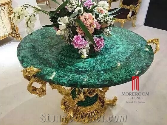 China Factory Price Malachite Tabletops, Green Malachite Stones for Sale