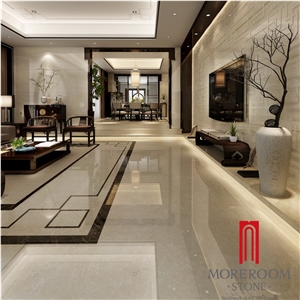 Chinese Shayan Beige Marble Look Polished Porcelain Tile