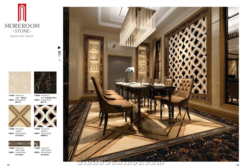 Foshan Hot Sale 3d Effect Black Polished Porcelain Marble Skirting Tile for Wall