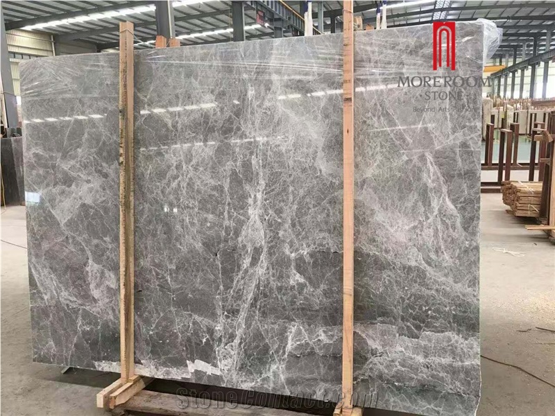 High Polished Chinese Grey Silver Ermine Marble Tile, Grey Marble Made in China, Silver Ermine Marble Slab