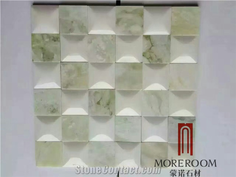 Hot Sale Chinese Beautiful Marble Onyx Mixed Mosaic Pattern for Wall Design