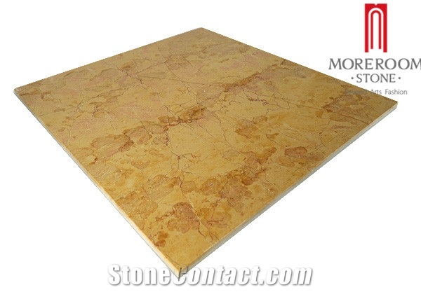 Imported Golden Rose Marble Flooring Design, Laminated Marble
