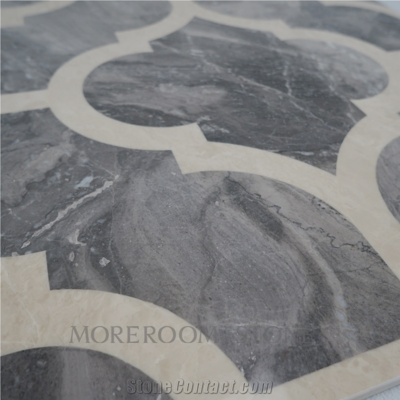 New Design Grey Marble Laminated Marble Tiles Floor Tile for Hotel