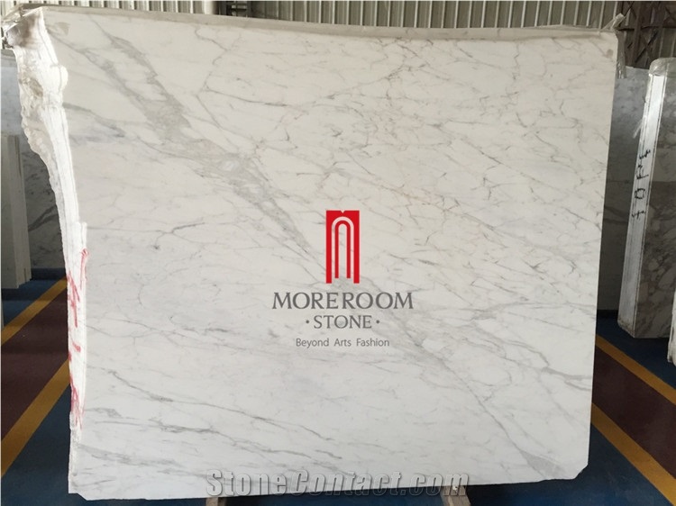 Polished Calacatta White Marble Slab & Tile Import from Italy