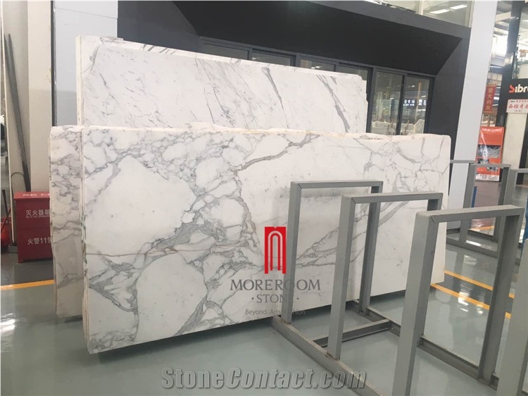 Polished Calacatta White Marble Slab & Tile Import from Italy