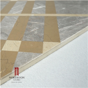 Water Jet New Design Composite Marble Laminated Marble Tiles for Floor