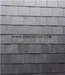 Black Slate Roofing Tile/ Chinese Slate Roofing Tiles/Dark Black Slate Roof Tiles/Square Roof Covering and Coating/Stone Roofing/Natural Stone/Exterior Decoration/Building Stone