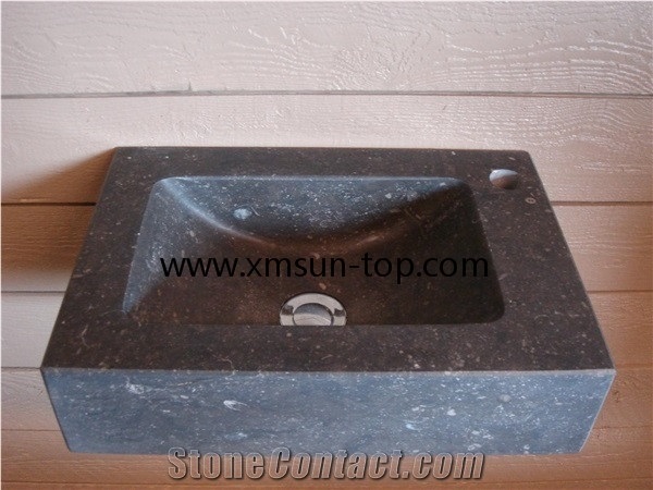China Blue Limestone Washbasin, Wash Bowl, Kitchen & Bathroom Sink, Natural Stone Basins, Square & Round Basin, Limestone Sinks