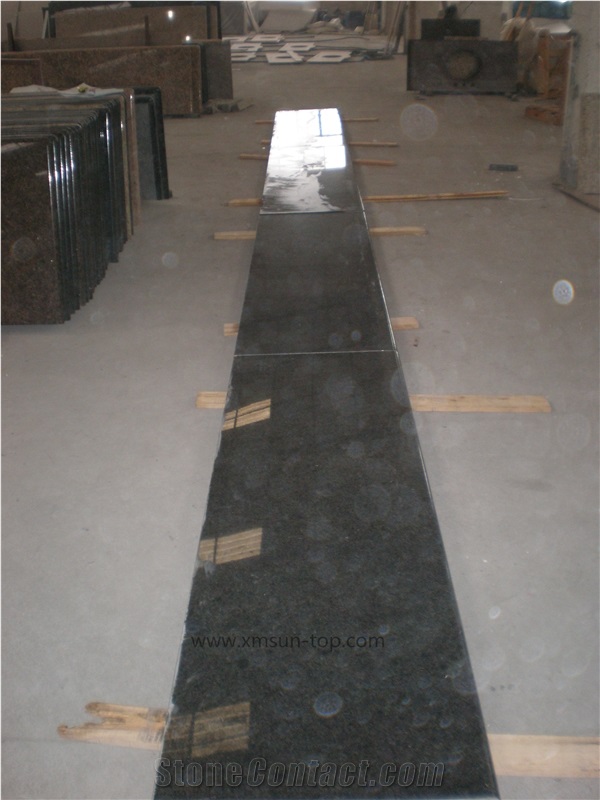 China Green Granite Table Top/Dark Green Reception Counter/Granite Reception Desk/Solid Surface Table Tops/Natural Stone Work Top/Square Tabletops/Interior Decoration