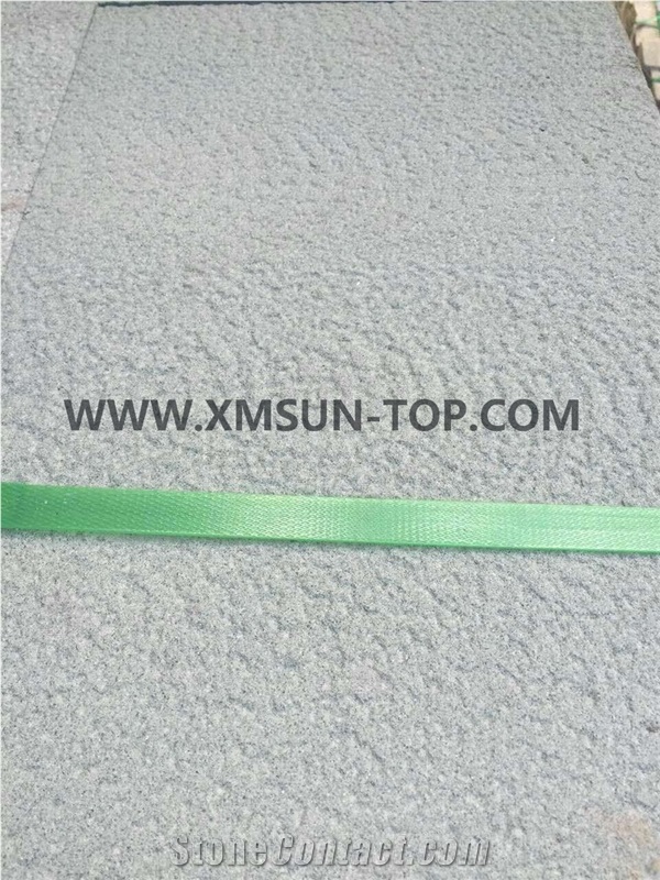 China Green Sandstone Bush Hammered Tiles/ Green Sandstone Small Slab/ Building Stones