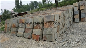 China Rust Green Slate Cut to Size/ China Rust Green Wall Tiles/ Green Slate Floor Tiles/ for External Design