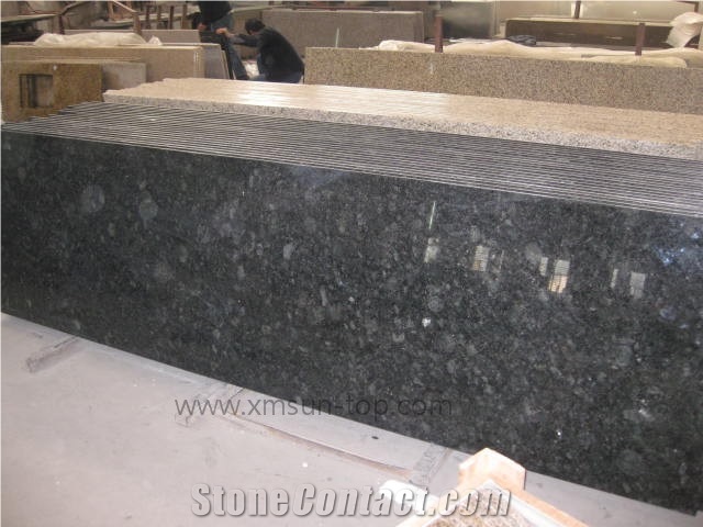 China Ubatuba Granite Table Tops/Dark Green Reception Counter/Blackish Green Reception Desk/Green Granite Work Top/Square Table Tops/Solid Surface Table Tops/Polished Granite Desktops