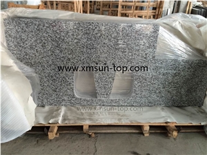 Chinese G439 Granite Countertop, Big Flower White Granite Kitchen Countertop & Bar Top &Fabrication&Island Top&Bench Top&Custom Countertops, Big Flower Granite, Puning White