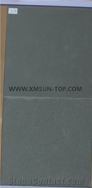 Chinese Green Sandstone Bush Hammered Tiles/ Green Sandstone Small Slab/ Bush Hammered Cut to Size/ Building Stone