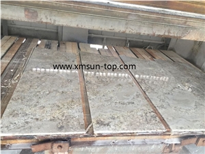 Chinese Imperial Gold Granite Tiles, Golden Imperial Granite, Yellow Granite, Polished Gold Imperial Granite Cut to Size, China Imperial Gold Granite Cut-To-Size&Tiles & Customized