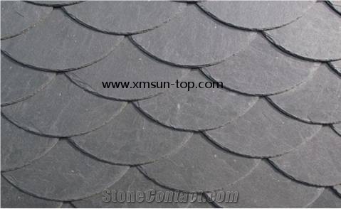 Chinese Roofing Slate, Grey Slate Roofing Tiles, Dark Grey Slate Roof Tiles, Verde Slate Tile Roof, U-Shape Roof Covering and Coating, Stone Roofing