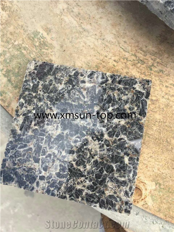 G304 Leopard Skin Granite Tiles, Black Leopard Skin, China Leopard Flower Granite Tiles, Zhangpu Leopard Flower Cut to Size, Leopard Spot Black Base Tile