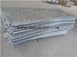 G439 Granite Steps/White Granite Stair/China Bianco Sardo Stair Treads/Big Flower White Granite Stair Riser/Big Flower Granite Steps/Puning White/Polished Stone Stair/Staircase
