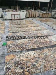 Golden Persa Granite Counter Top/Brazil Yellow Kitchen Top/ New Mascarello Granite Bench Top/Polished Surface