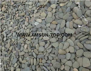 Grey River Stone&Pebbles/Light Grey Pebbles/Flat Pebbles/Small Shape Pebbles/Pebble Pattern/Pebble for Landscaping Decoration/Flooring Paving Pebble