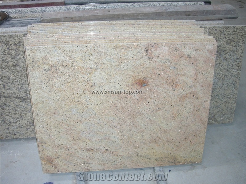 Madura Gold Granite Table Top/Yellow Granite Work Tops/Solid Surface Table Top/Rusty Yellow Reception Counter/Natural Stone Reception Desk/Inlayed Tabletops/Square Tabletops/Interior Decoration