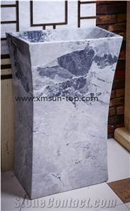 Marble Stand Washbasin and Bathroom Sink, Whole Piece Stand Washbasin and Bathroom Sink , Pedestal Sinks, Marble Basins